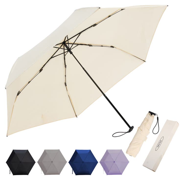 ベージュ | 日傘 折り畳み傘 晴雨兼用 | shoppinggo