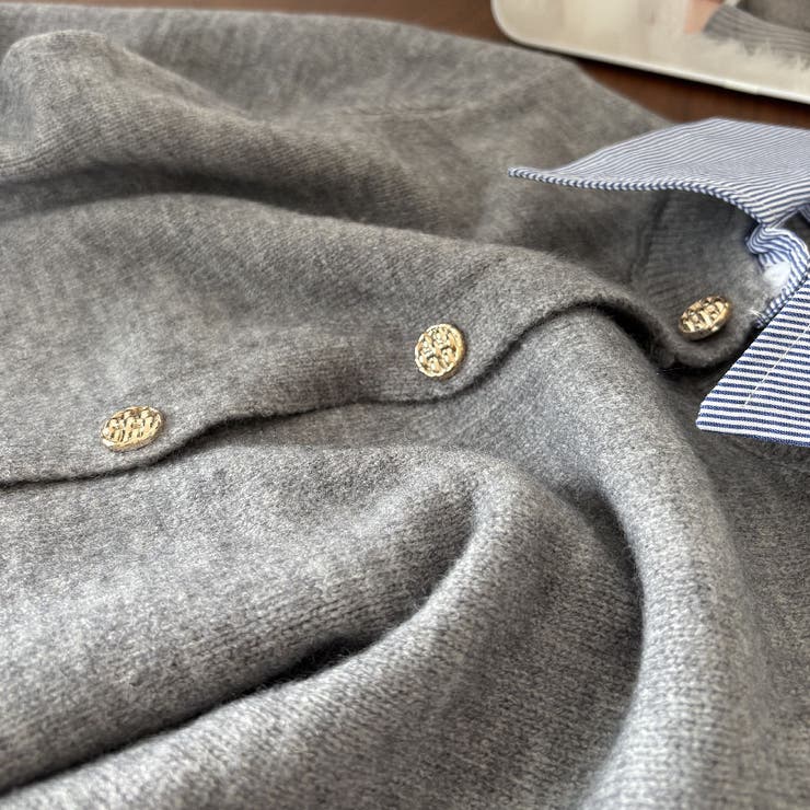 シャツレイヤード 長袖ニットセーター 襟付き | shoppinggo | 詳細画像22 