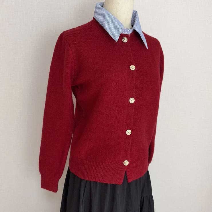 シャツレイヤード 長袖ニットセーター 襟付き | shoppinggo | 詳細画像42 