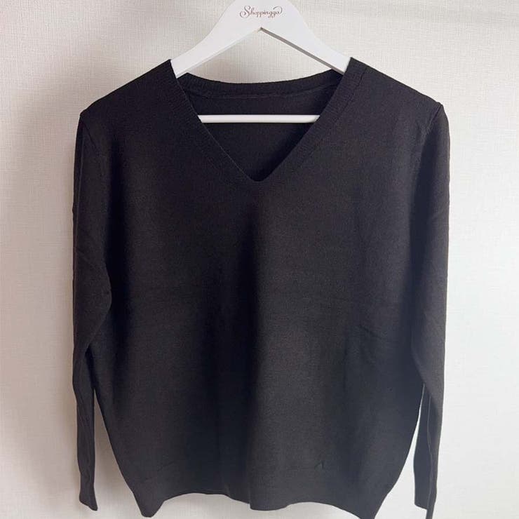 Ｖネックニットソー ニットセーター カジュアルトップス秋冬新作 | shoppinggo | 詳細画像12 