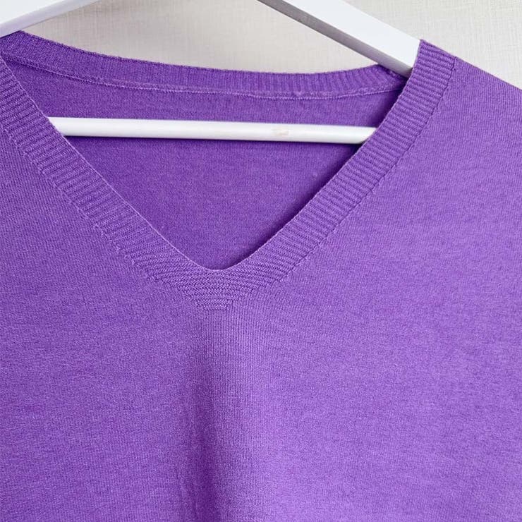 Ｖネックニットソー ニットセーター カジュアルトップス秋冬新作 | shoppinggo | 詳細画像17 