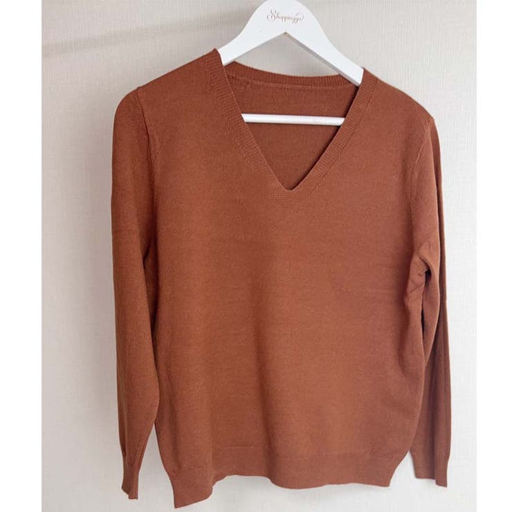 Ｖネックニットソー ニットセーター カジュアルトップス秋冬新作 | shoppinggo | 詳細画像19 