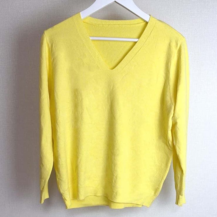 Ｖネックニットソー ニットセーター カジュアルトップス秋冬新作 | shoppinggo | 詳細画像26 