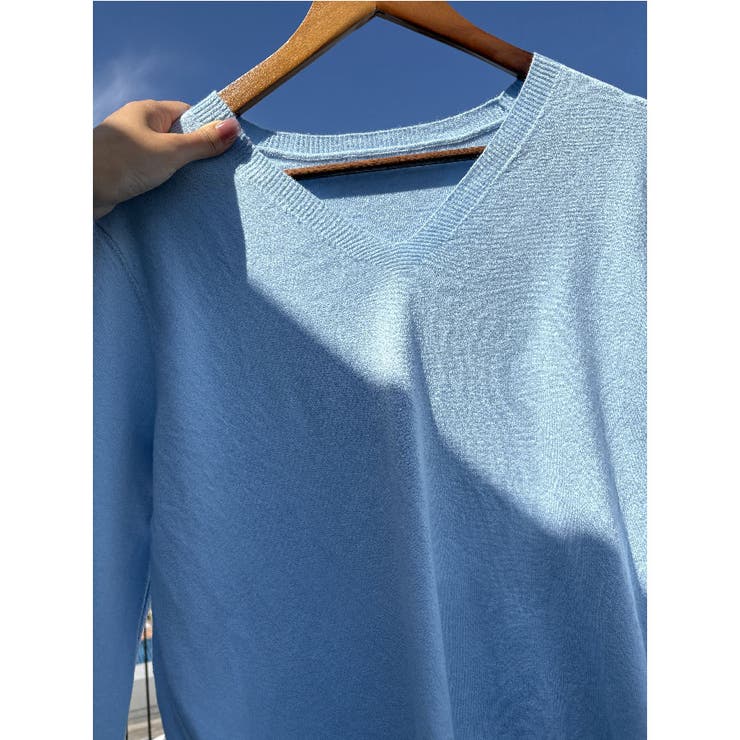 Ｖネックニットソー ニットセーター カジュアルトップス秋冬新作 | shoppinggo | 詳細画像38 