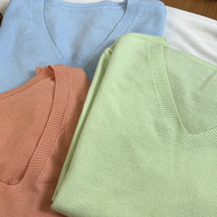 Ｖネックニットソー ニットセーター カジュアルトップス秋冬新作 | shoppinggo | 詳細画像45 