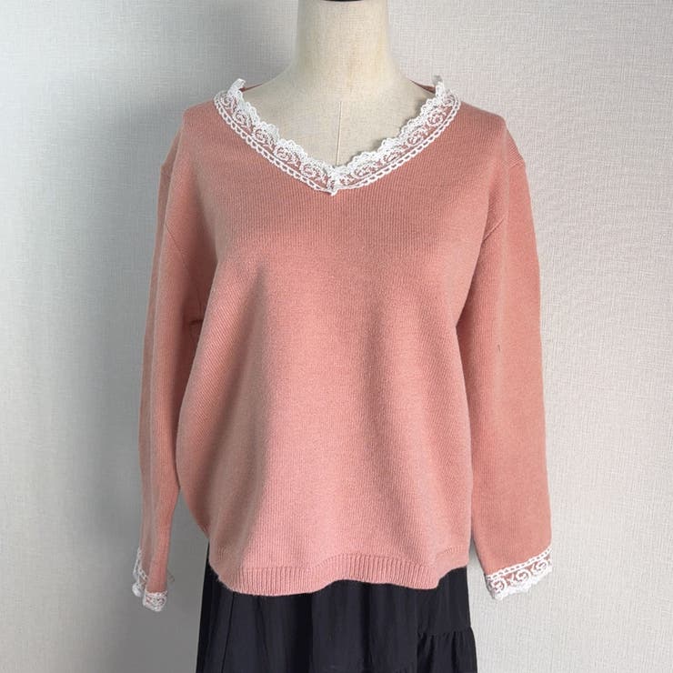 ニットトップス レース切り替え レディース | shoppinggo | 詳細画像23 