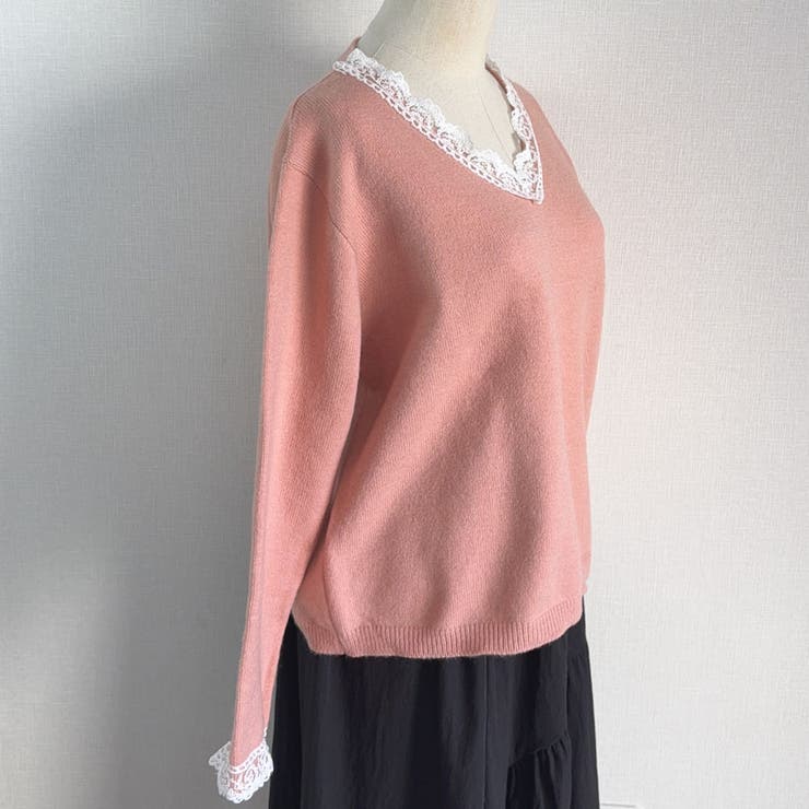 ニットトップス レース切り替え レディース | shoppinggo | 詳細画像24 