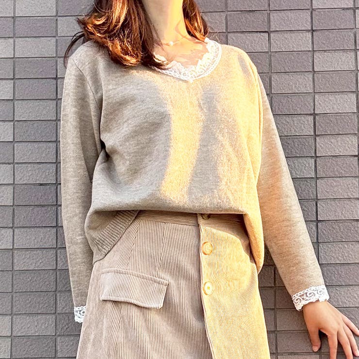 ニットトップス レース切り替え レディース | shoppinggo | 詳細画像28 