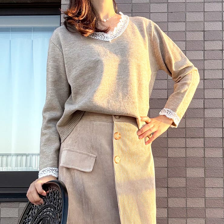 ニットトップス レース切り替え レディース | shoppinggo | 詳細画像29 