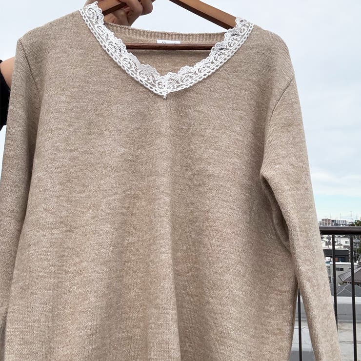 ニットトップス レース切り替え レディース | shoppinggo | 詳細画像13 