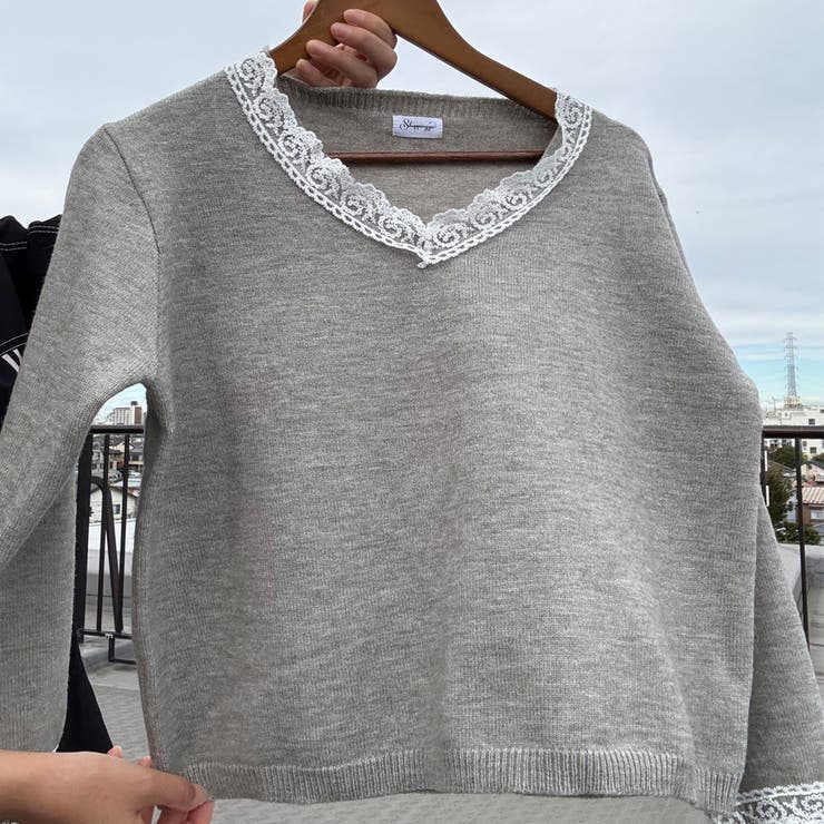 ニットトップス レース切り替え レディース | shoppinggo | 詳細画像15 