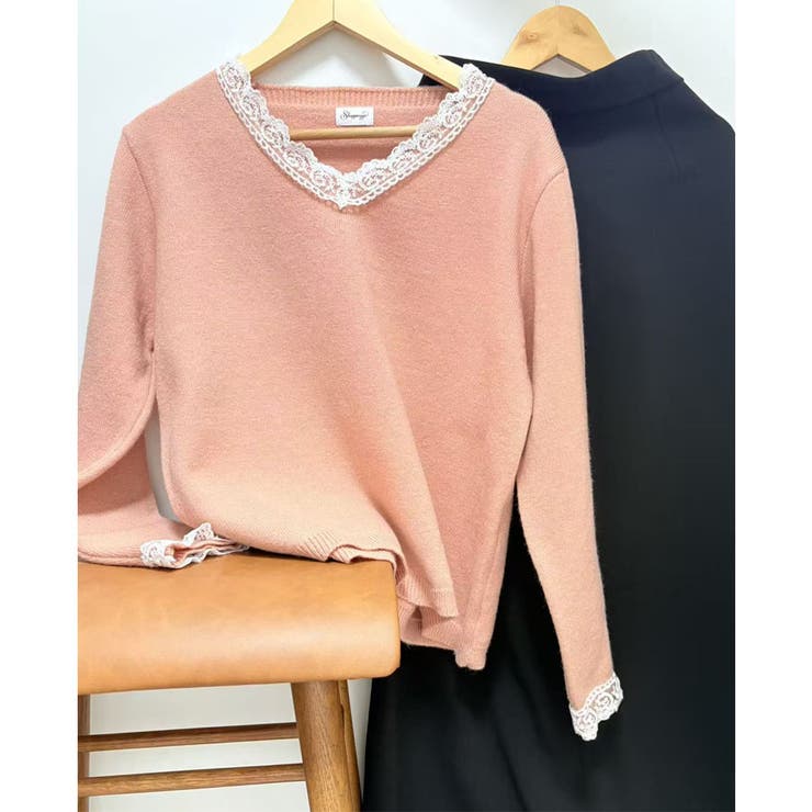 ニットトップス レース切り替え レディース | shoppinggo | 詳細画像20 