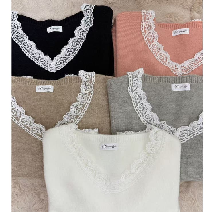 ニットトップス レース切り替え レディース | shoppinggo | 詳細画像22 