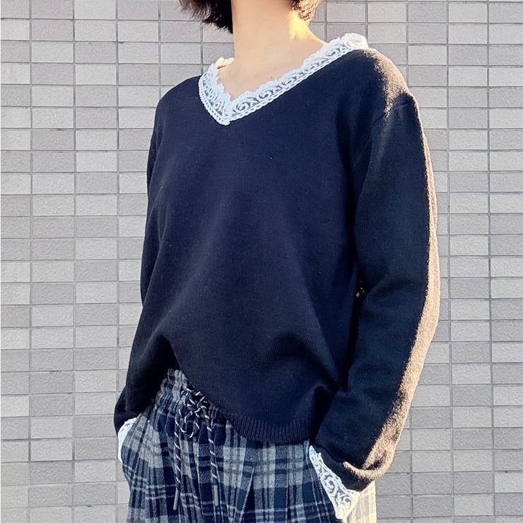 ニットトップス レース切り替え レディース | shoppinggo | 詳細画像24 