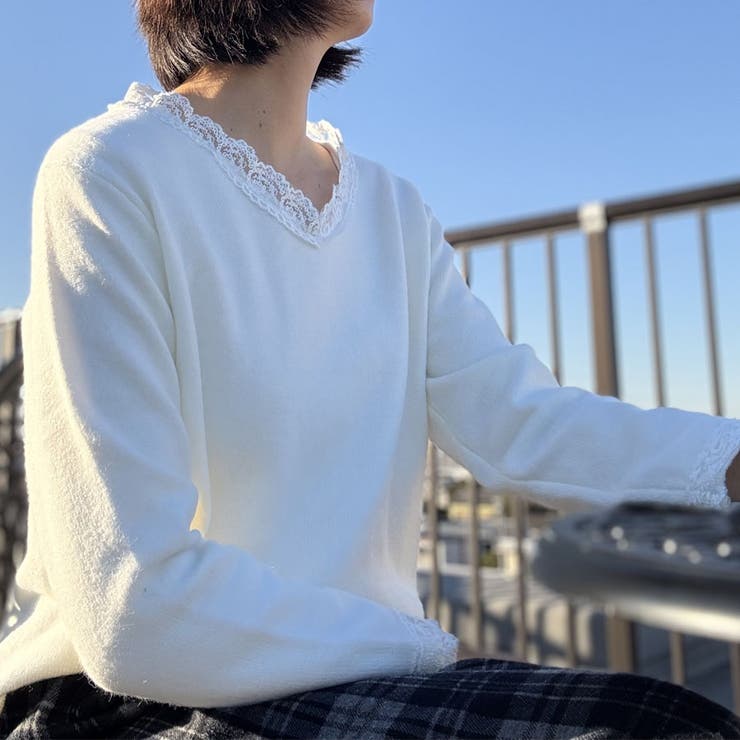ニットトップス レース切り替え レディース | shoppinggo | 詳細画像26 