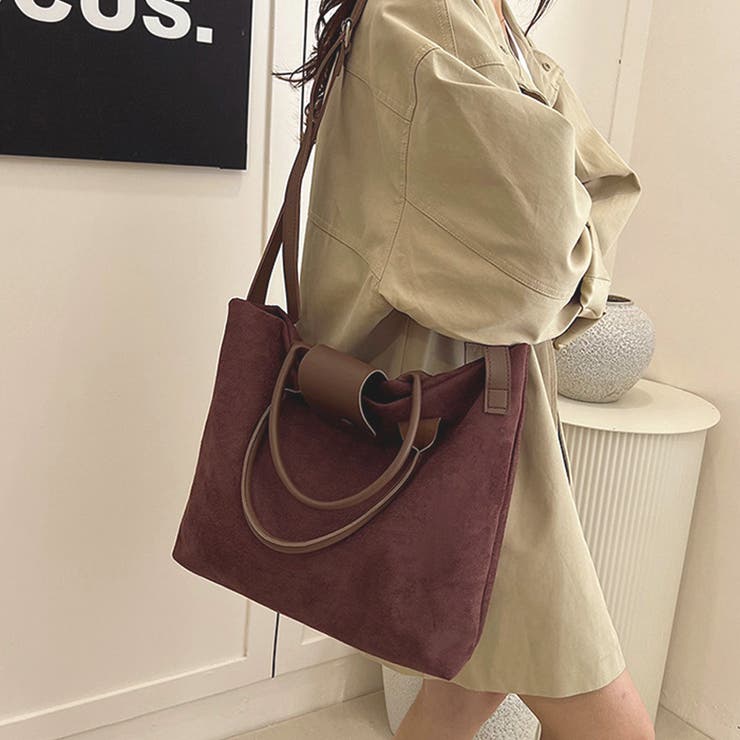 ワインレッド | トートバッグ A4サイズ対応 大きめ | shoppinggo