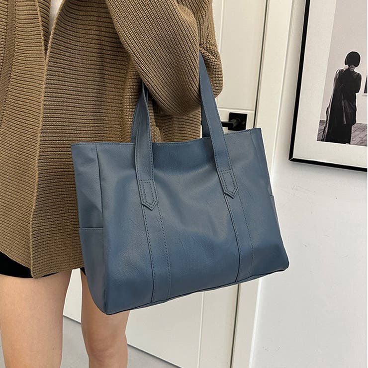ブルー | トートバッグ レディース 肩掛け | shoppinggo