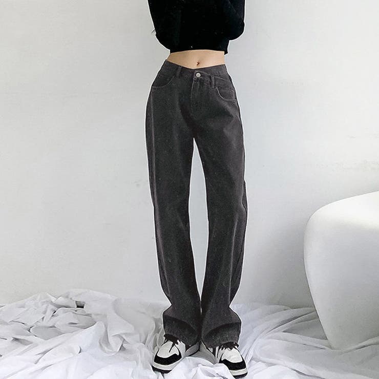 デニムパンツ レディース ハイウエストジーパン 韓国ボトムス 美脚脚長ズボン | shoppinggo | 詳細画像19 