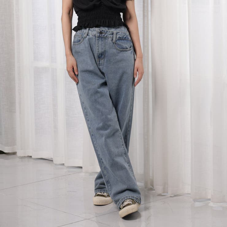 デニムパンツ レディース ハイウエストジーパン 韓国ボトムス 美脚脚長ズボン | shoppinggo | 詳細画像29 