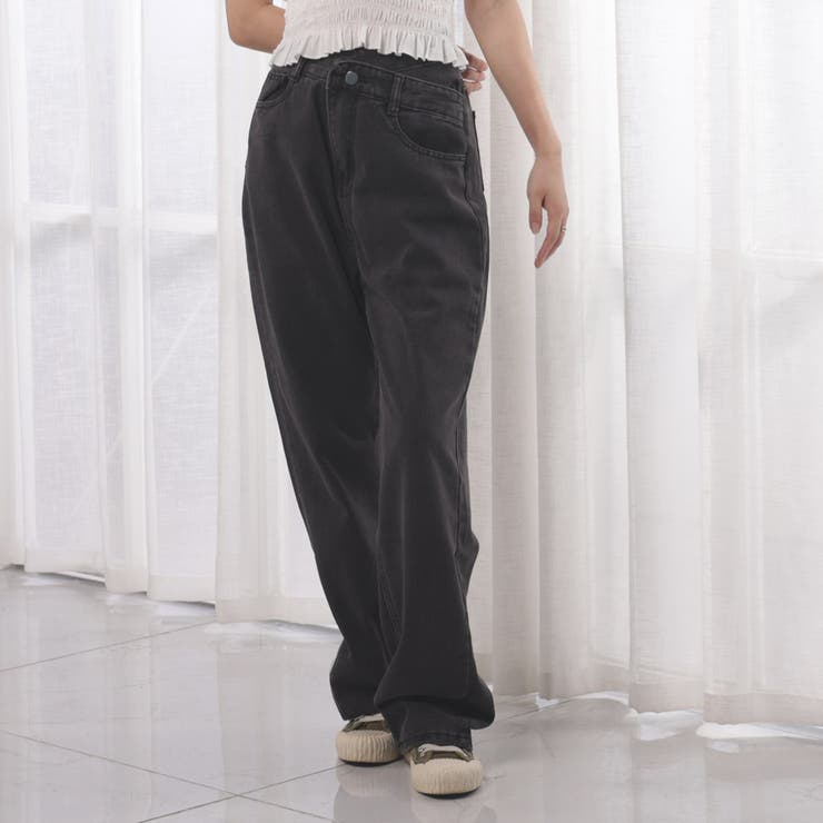デニムパンツ レディース ハイウエストジーパン 韓国ボトムス 美脚脚長ズボン | shoppinggo | 詳細画像36 