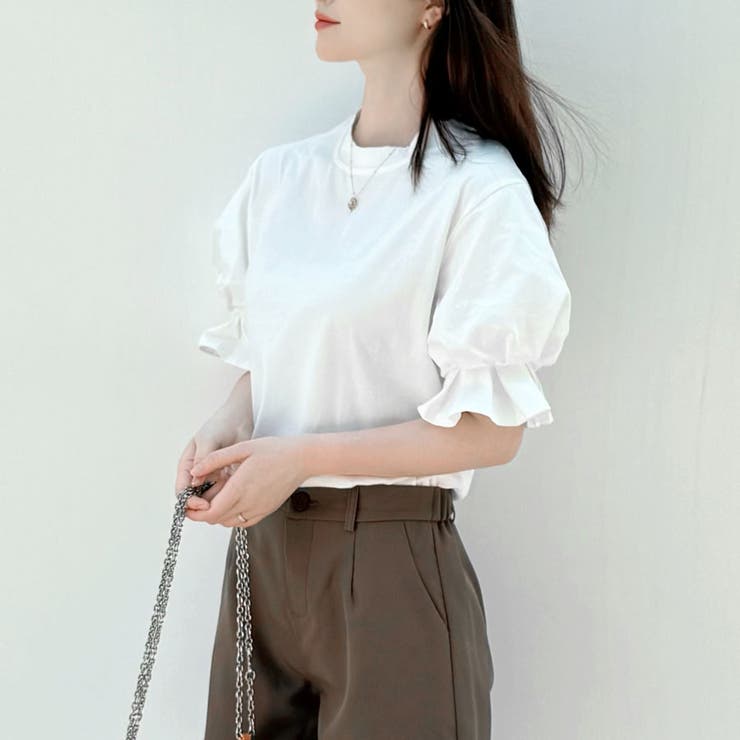 夏服Tシャツ パフスリーブトップス レディース | shoppinggo | 詳細画像4 