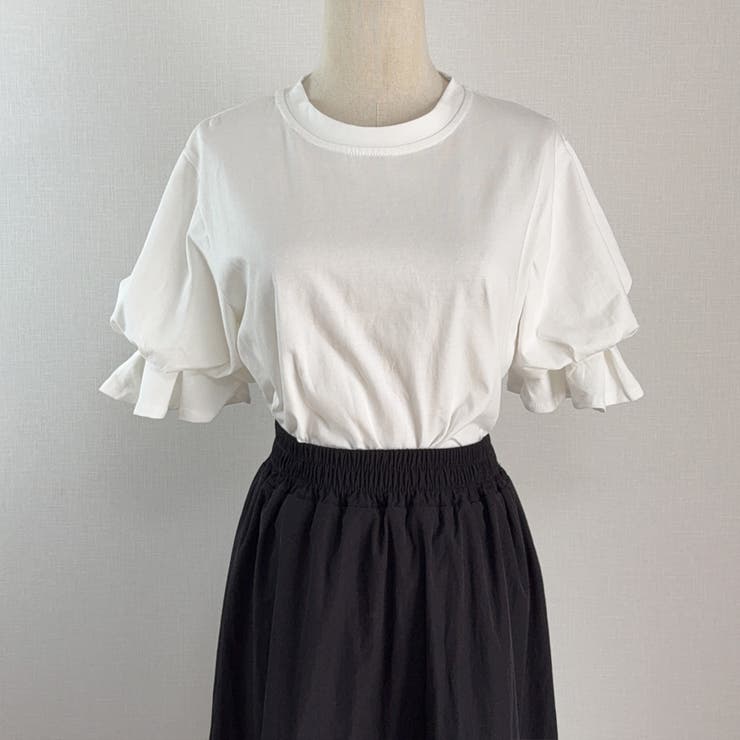 選べるレディース服3点福袋対象商品 シフォン パフスリーブ Ｔシャツ 半袖 カットソー（返品交換ギフト包装不可） レディース 女性  9号 Mサイズ 春 夏 Amazon | [KFLING] シャツ ブラウス レディース トップス