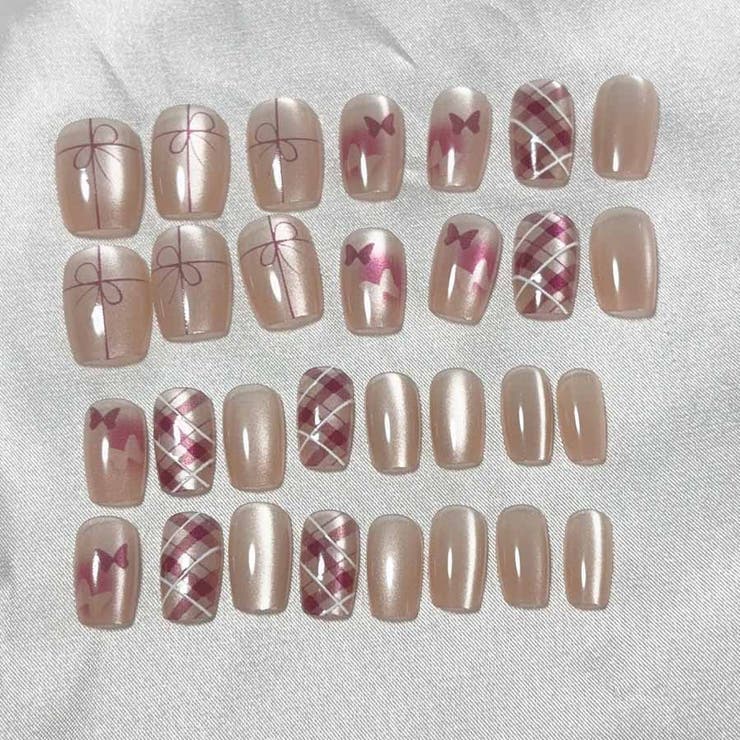 パープル | ネイルチップ ショート シンプル | shoppinggo