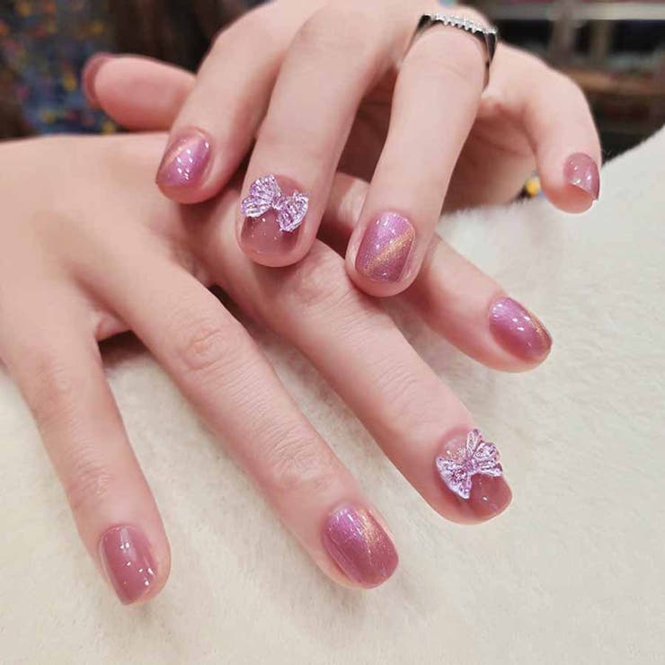 ネイルチップ リボン ピンク | shoppinggo | 詳細画像3 