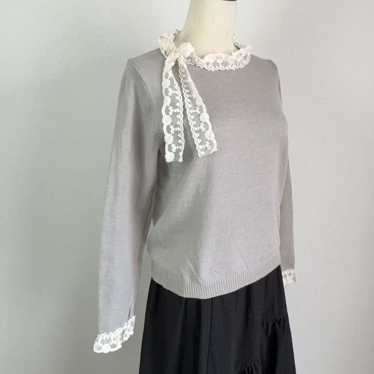 ニットトップス レース切り替え レディース | shoppinggo | 詳細画像31 