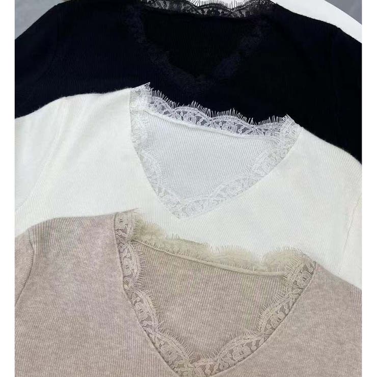 ニットセーター レース切り替え ニットソーレディース | shoppinggo | 詳細画像22 