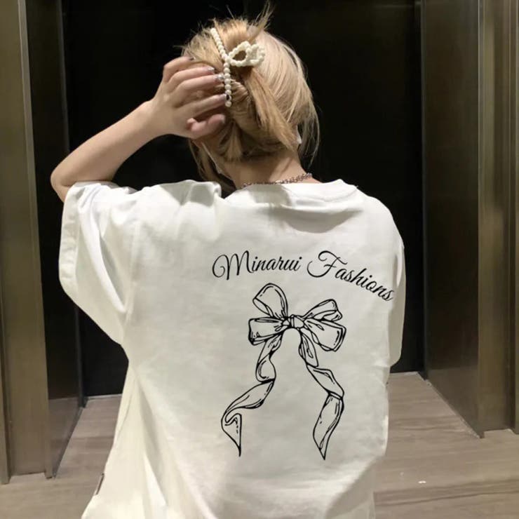 リボンロゴTシャツ レディース 夏服 | shoppinggo | 詳細画像5 