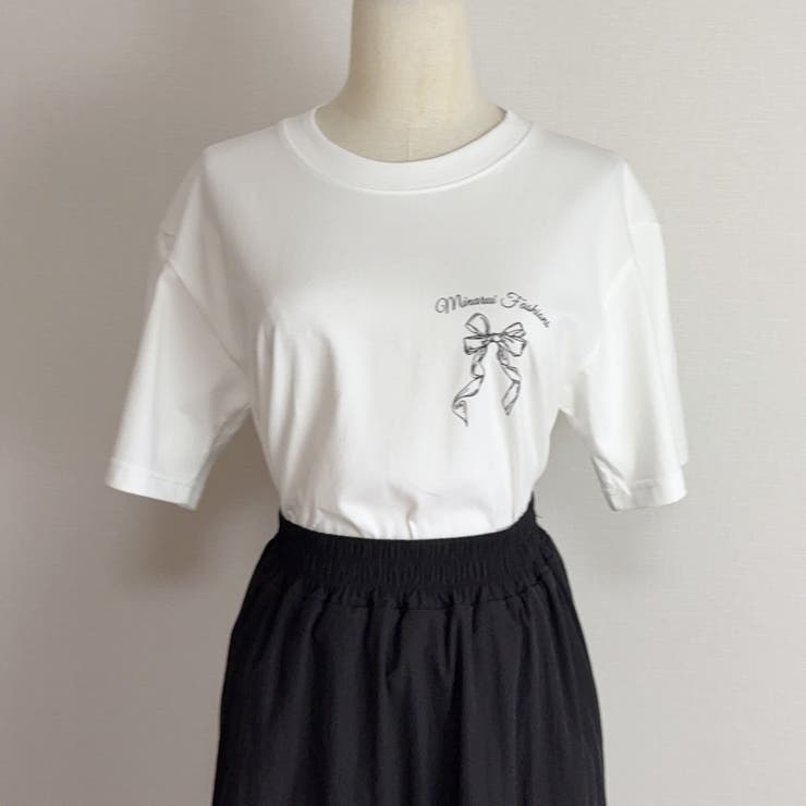 リボンロゴTシャツ レディース 夏服 | shoppinggo | 詳細画像9 