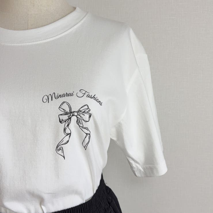 リボンロゴTシャツ レディース 夏服 | shoppinggo | 詳細画像10 