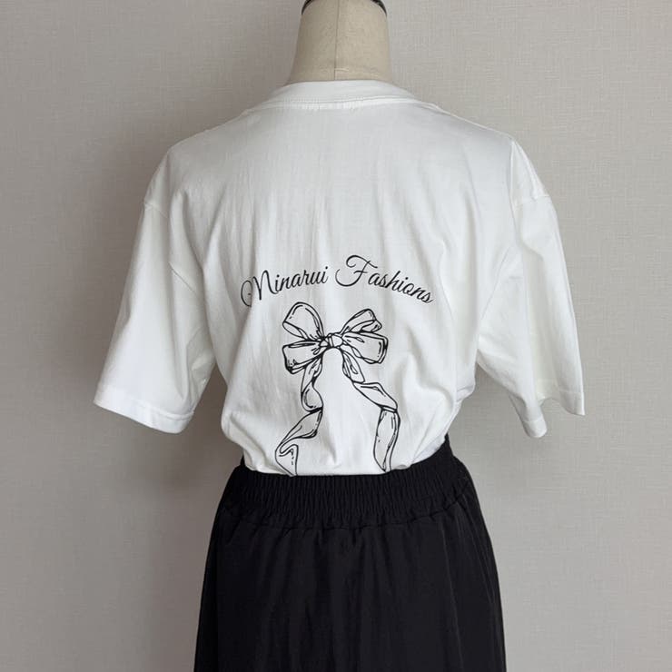 リボンロゴTシャツ レディース 夏服 | shoppinggo | 詳細画像13 