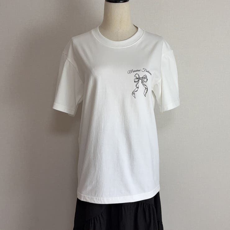リボンロゴTシャツ レディース 夏服 | shoppinggo | 詳細画像14 