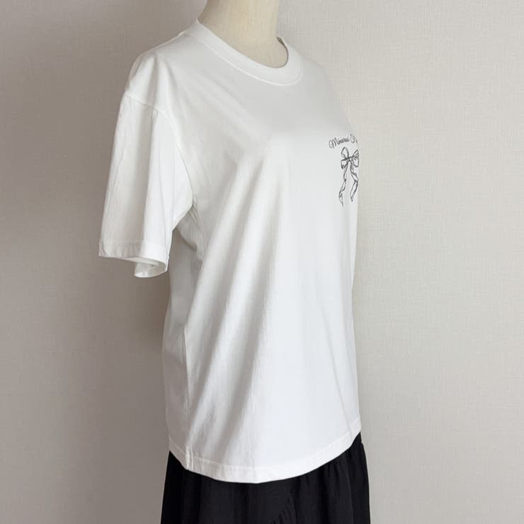 リボンロゴTシャツ レディース 夏服 | shoppinggo | 詳細画像15 