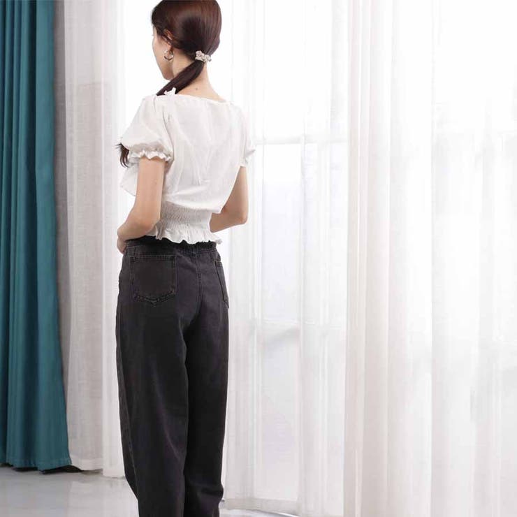 Aletta vita 爆買 ブラウス フリル袖 スキッパー Vネック