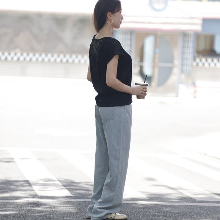 ラインストーンデニムパンツ ビジュジーパン ベルボトム | shoppinggo | 詳細画像27 