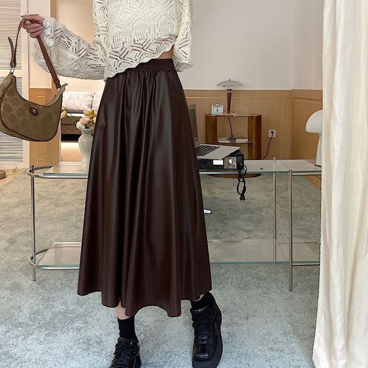 レザースカート レディース PUスカート | shoppinggo | 詳細画像13 