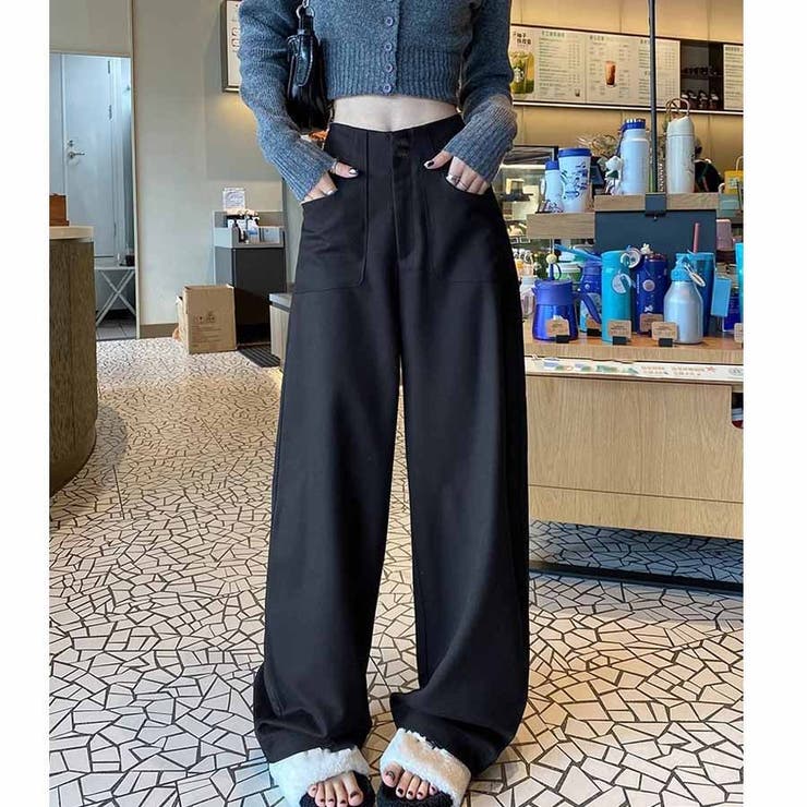 ワイドパンツ スラックス タックワイドパンツ | shoppinggo | 詳細画像6 