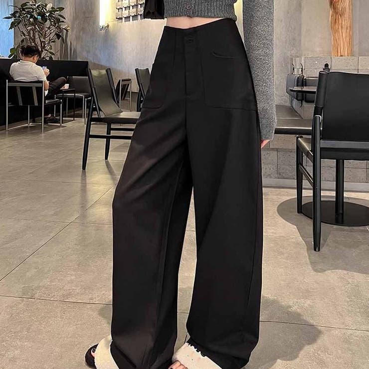 ワイドパンツ スラックス タックワイドパンツ | shoppinggo | 詳細画像7 