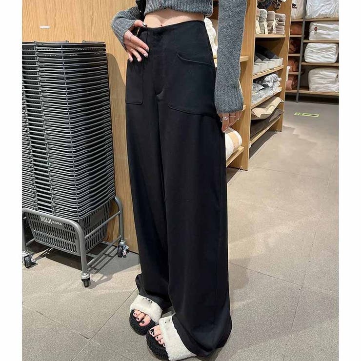 ワイドパンツ スラックス タックワイドパンツ | shoppinggo | 詳細画像8 