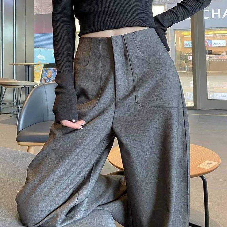 ワイドパンツ スラックス タックワイドパンツ | shoppinggo | 詳細画像13 