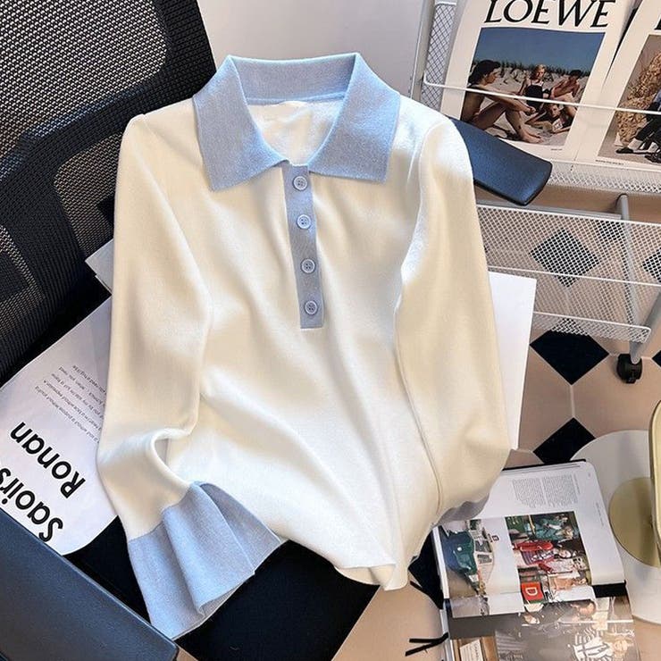 ニットセーター Vネック レディース | shoppinggo | 詳細画像9 