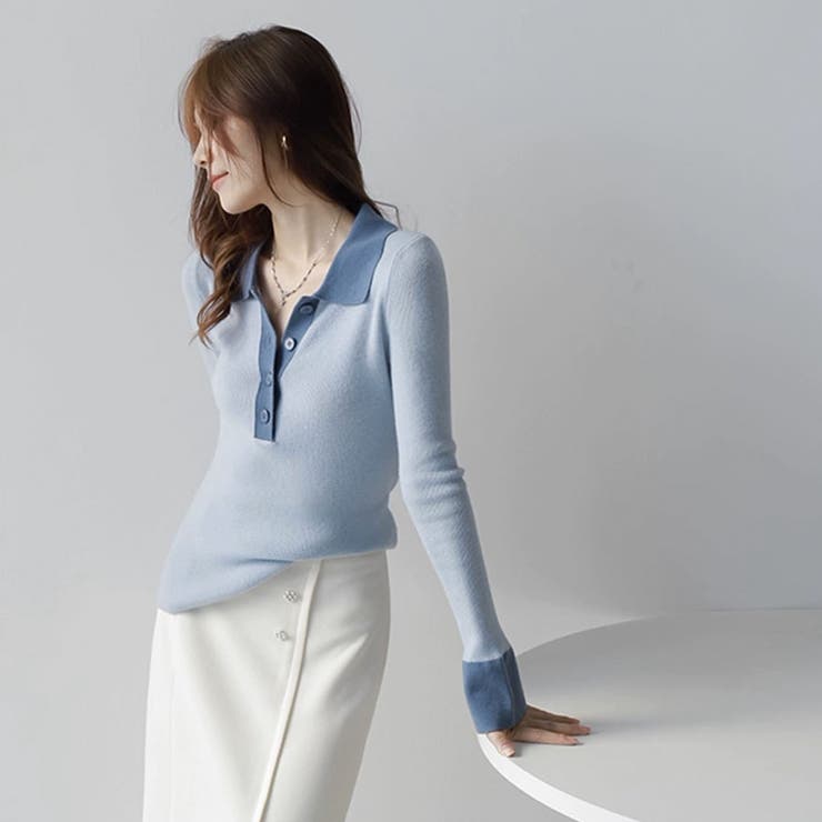 ニットセーター Vネック レディース | shoppinggo | 詳細画像12 