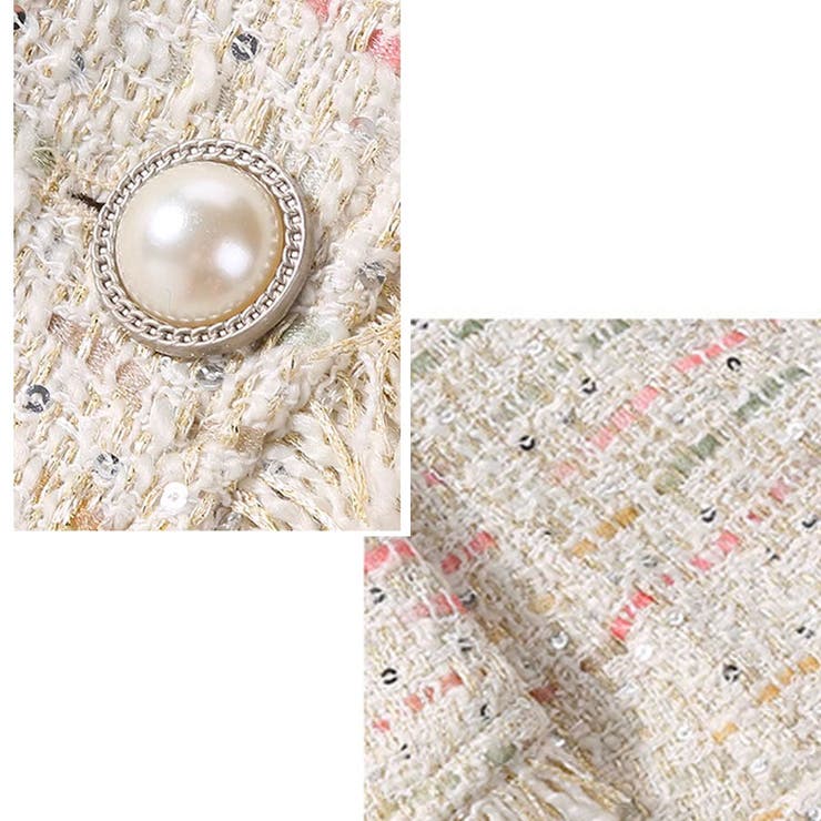 ジャケット ツイード柄 ノーカラー | shoppinggo | 詳細画像17 