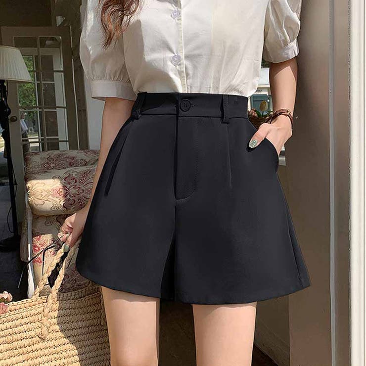 ブラック | ショートパンツ レディース スーツパンツ | shoppinggo