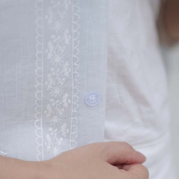 シャツカーディガン 3Dフラワープリント 透け感 | shoppinggo | 詳細画像24 