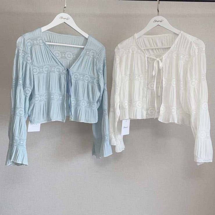 サマーカーディガン 透かし編み Vネックカーディガン | shoppinggo | 詳細画像25 