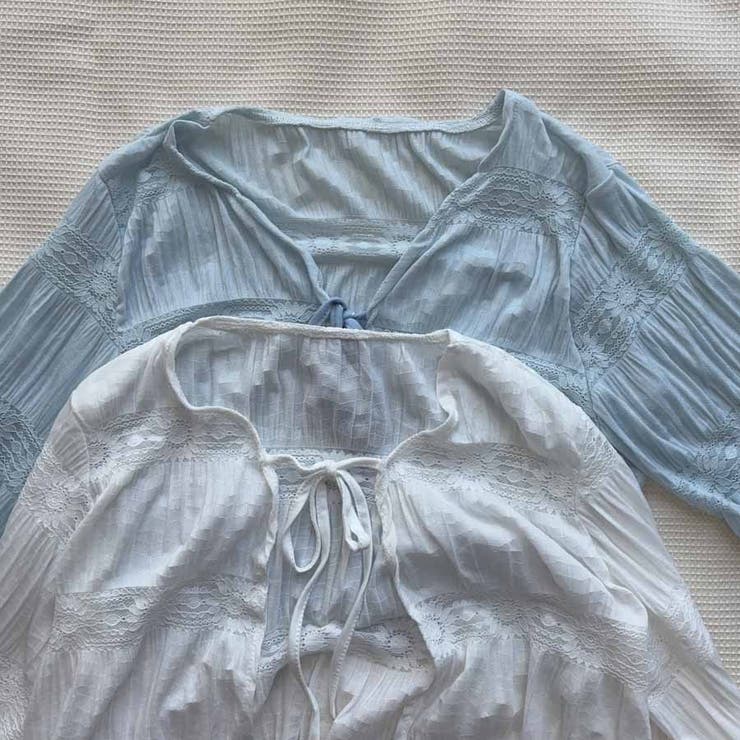 サマーカーディガン 透かし編み Vネックカーディガン | shoppinggo | 詳細画像33 